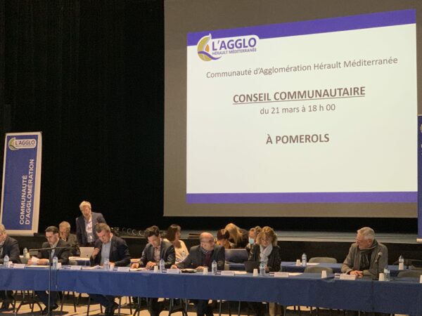 Agglo Hérault Méditerranée conseil communautaire pomérols débat questions délibérations vote