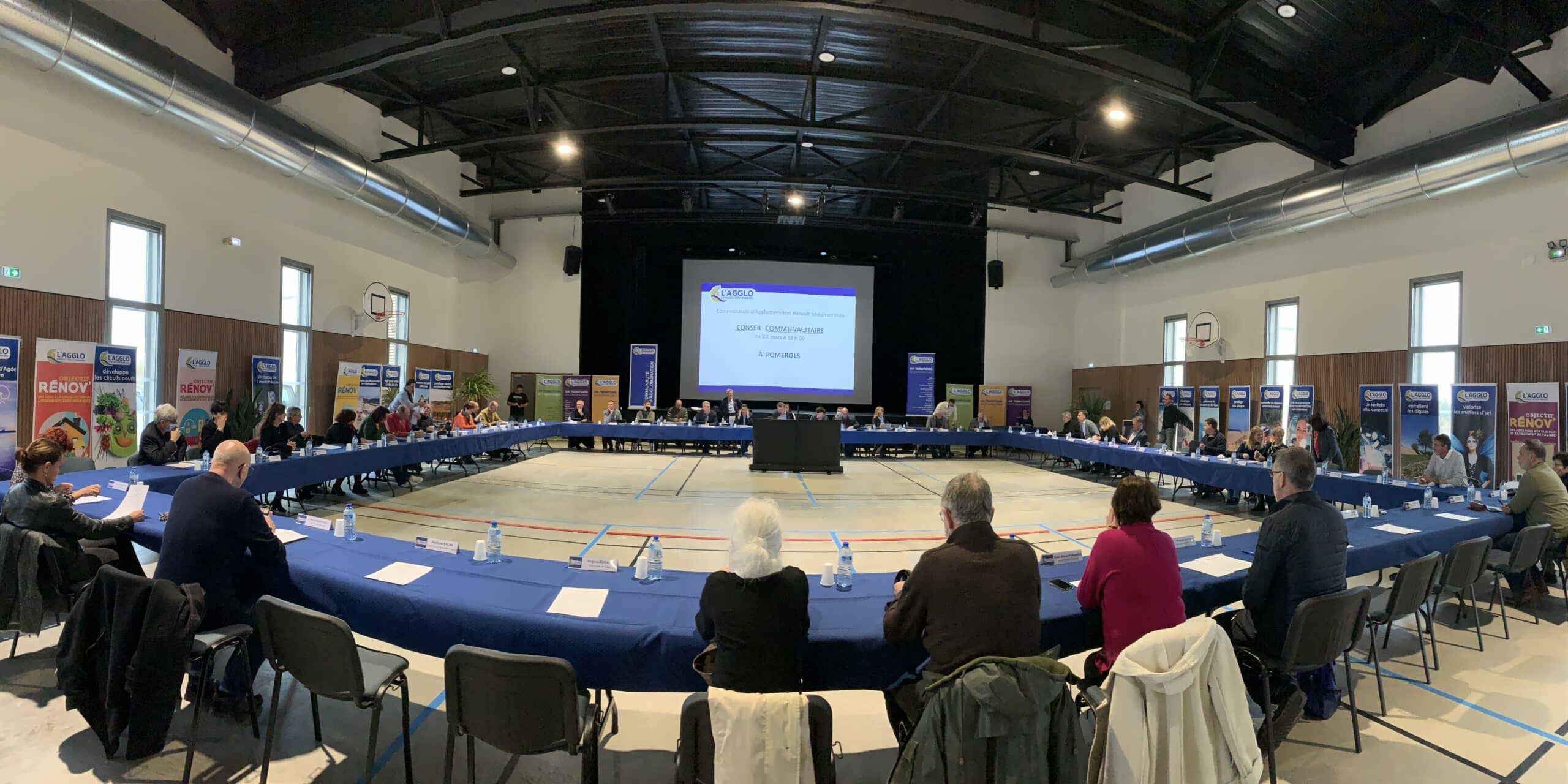 Agglo Hérault Méditerranée conseil communautaire pomérols débat questions délibérations vote