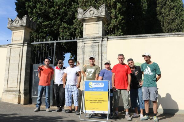 agglo hérault méditerranée chantier insertion PLIE salariés cimetière Adissan