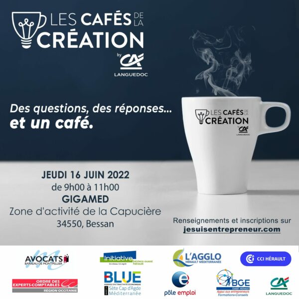 Agglo Hérault Méditerranée économie café rendez-vous création entreprise