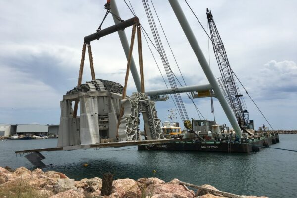 agglo hérault méditerranée visite chantier immersion cap d'agde récif innovant artificiels 3D béton seaboost