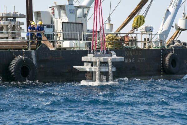 agglo hérault méditerranée visite chantier immersion cap d'agde récif innovant artificiels 3D béton seaboost