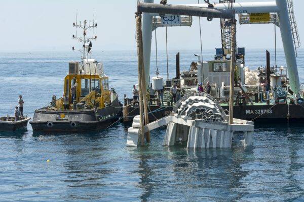 agglo hérault méditerranée visite chantier immersion cap d'agde récif innovant artificiels 3D béton seaboost