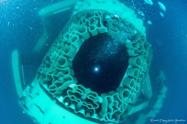 agglo hérault méditerranée visite chantier immersion cap d'agde récif innovant artificiels 3D béton seaboost