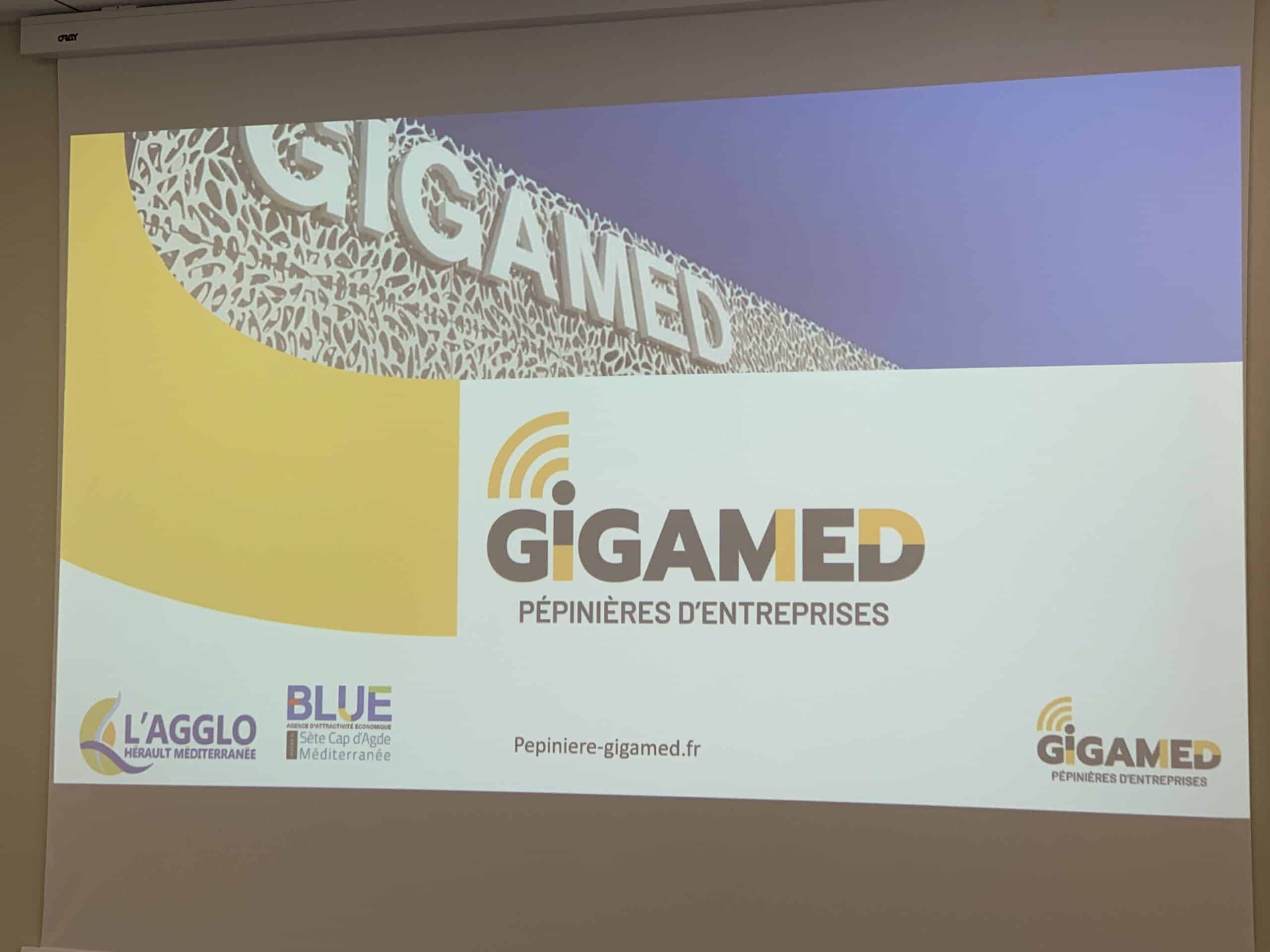 agglo hérault méditerranée présentation signature convention partenaires pépinière entreprises Gigamed Bessan