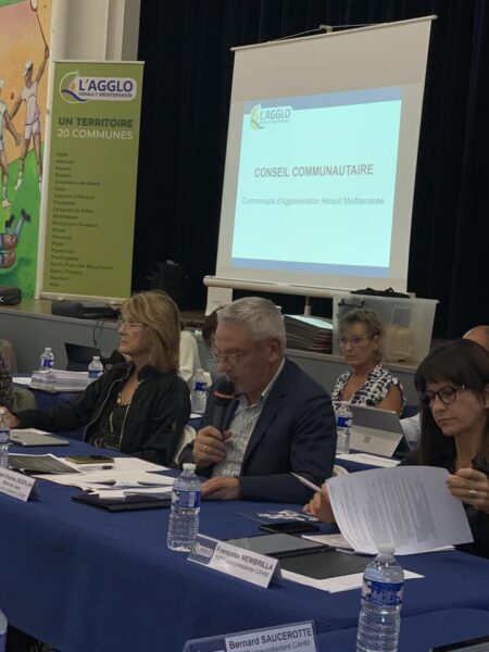 Agglo Hérault Méditerranée conseil communautaire bessan débat questions délibérations vote