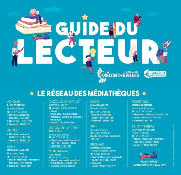 agglo hérault méditerranée réseau des médiathèques Guide du lecteur