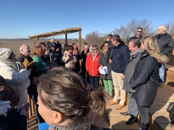 agglo hérault méditerranée inauguration travaux reserve naturelle nationale du bagnas observatoire agde marseillan